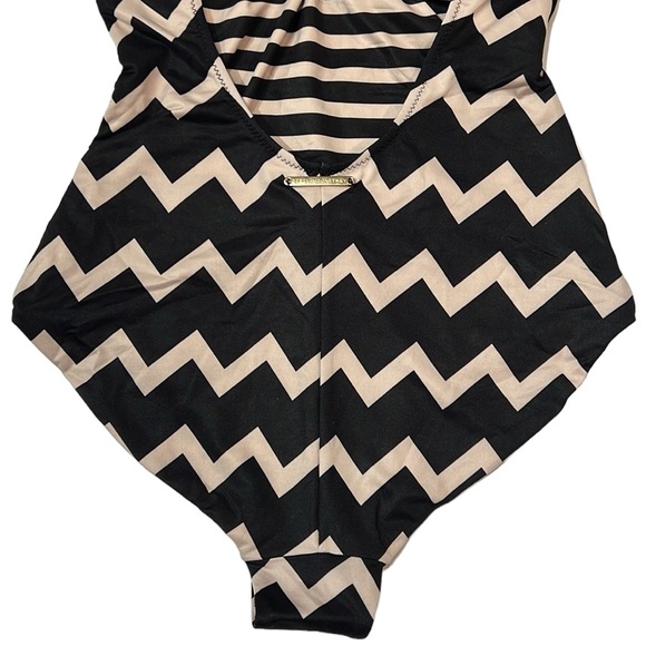 Stella McCartney Drawstring Tunnels Chevron One Piece - Picture 13 of 16